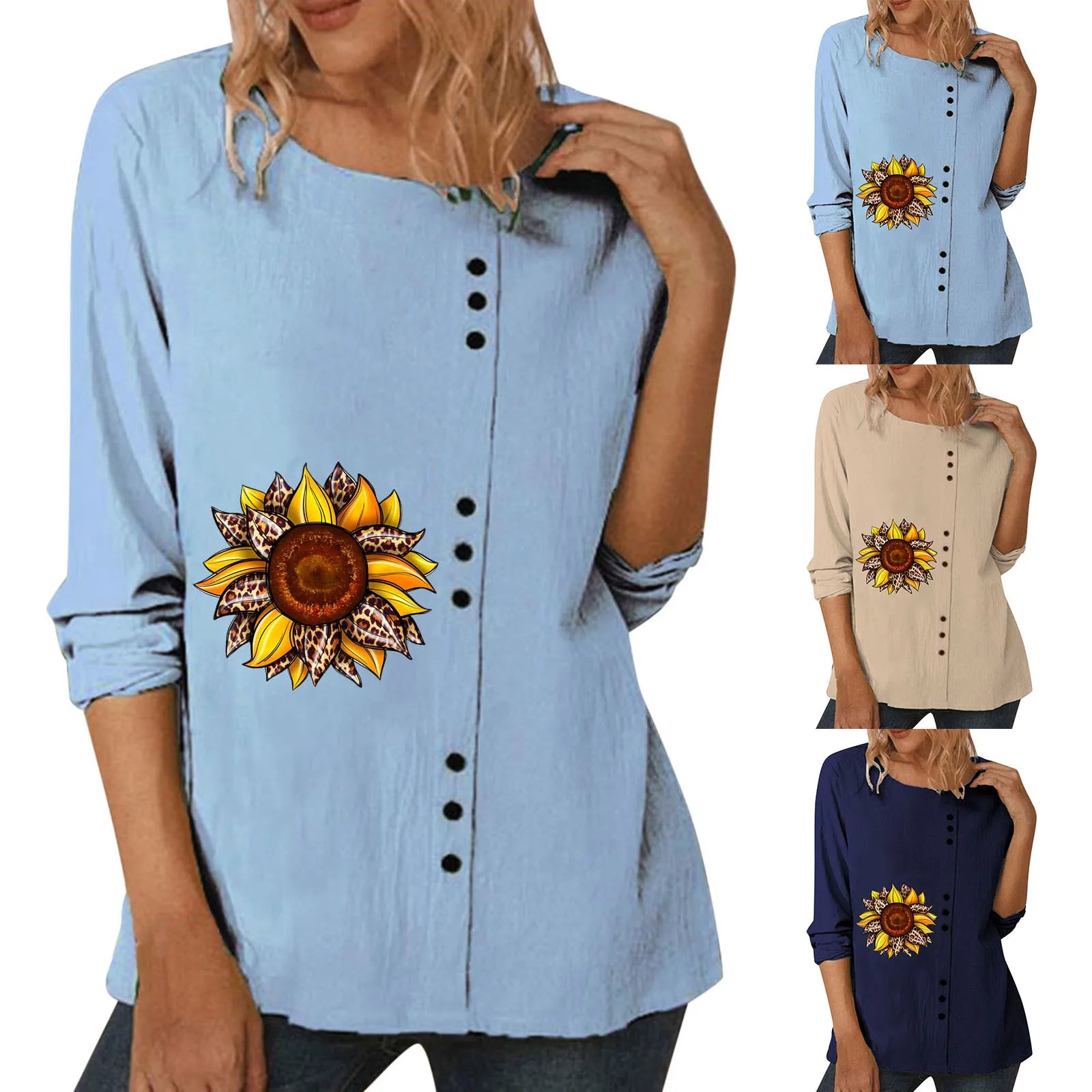 Zomerbloemenprint Blouse Sunlit Elegance