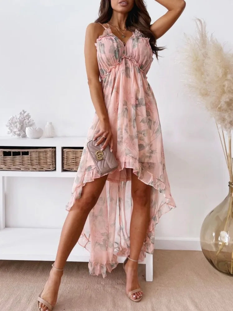 Elegante Abito Estivo Bohemien Estivo a Tracolla