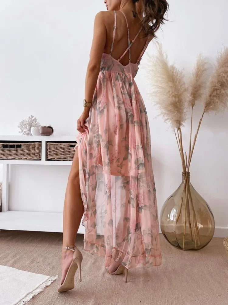 Elegante Abito Estivo Bohemien Estivo a Tracolla