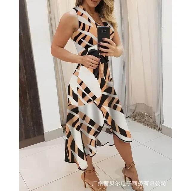 GlamourGlow Elegant Sleeveless Dress for Women