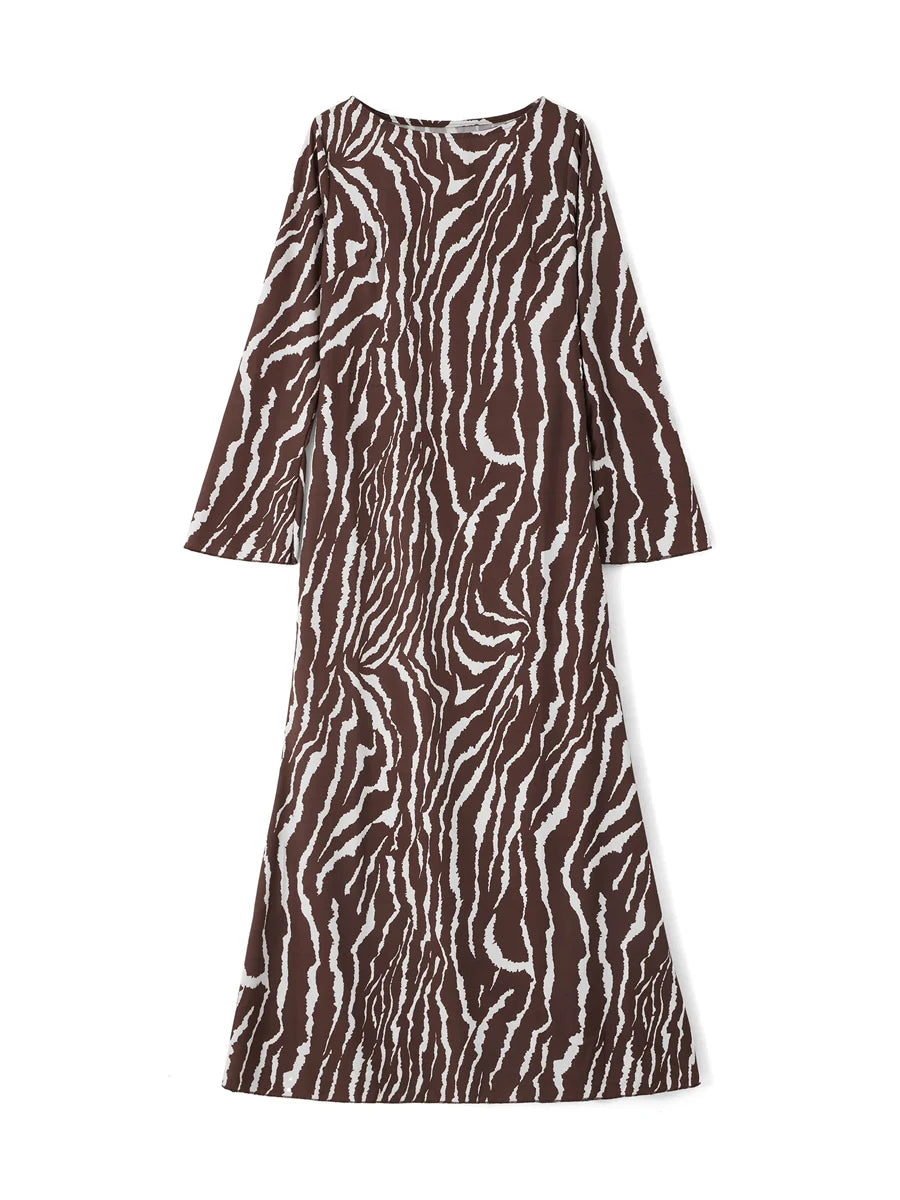 Il tuo stile di vita Abito lungo con stampa zebra