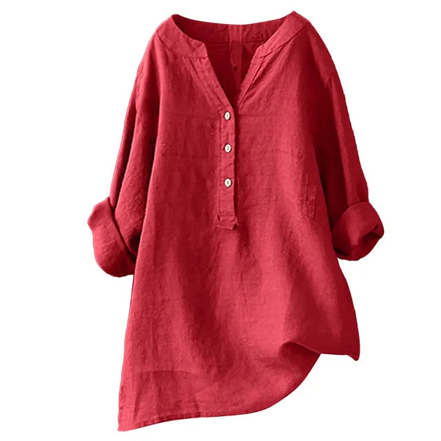 Zomerse Oversized Blouse met Vintage Flair