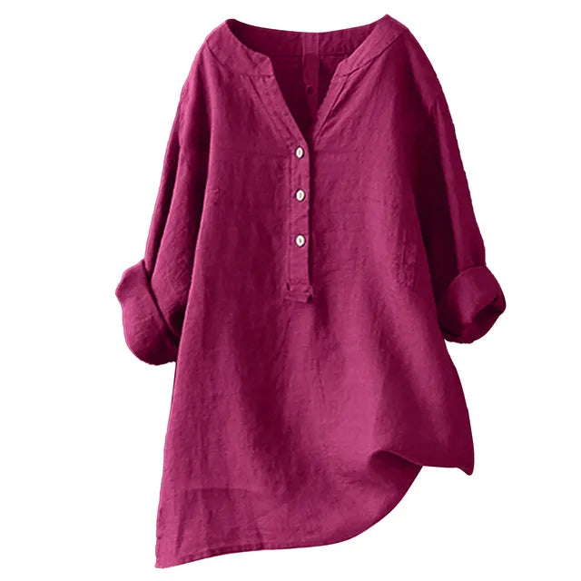 Zomerse Oversized Blouse met Vintage Flair