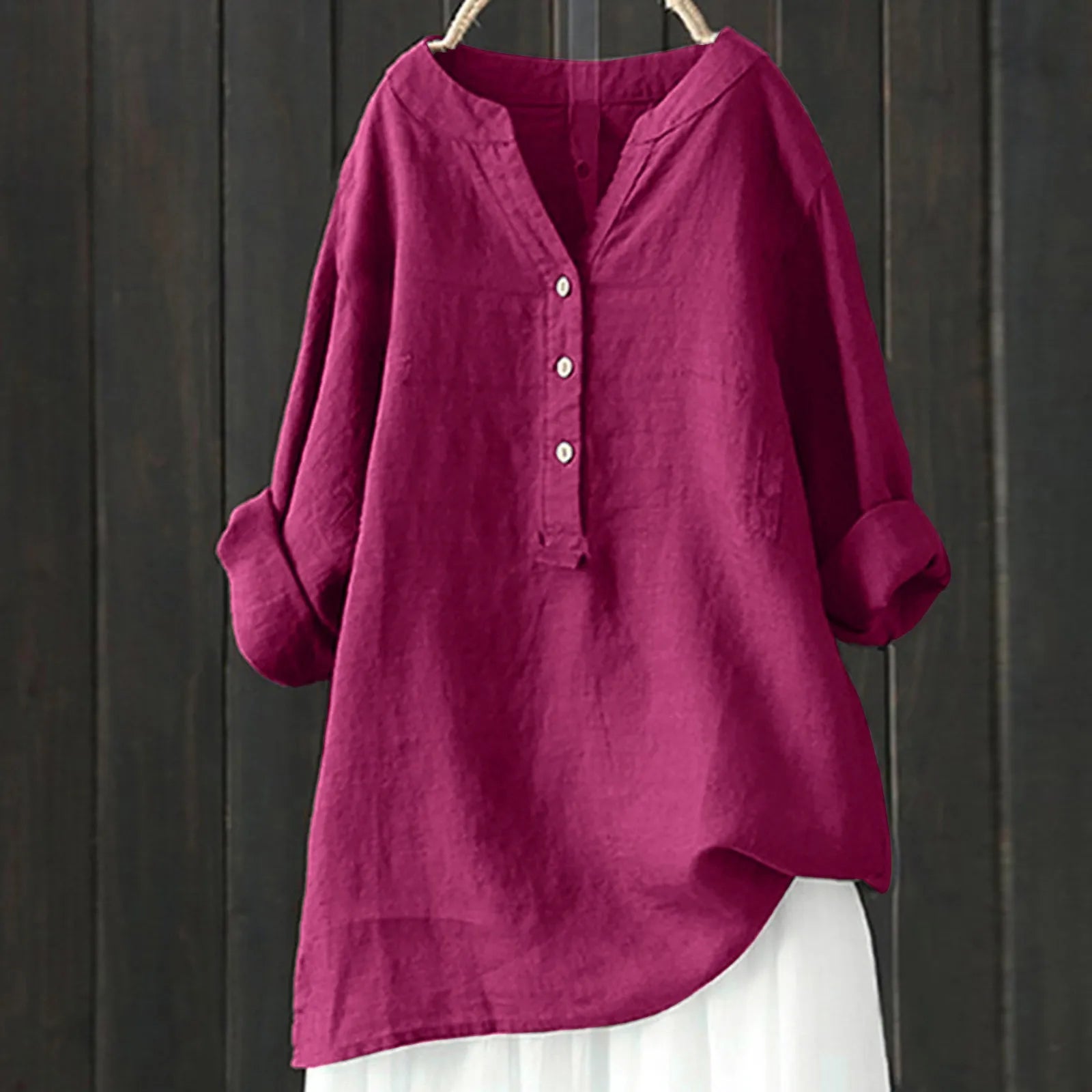 Zomerse Oversized Blouse met Vintage Flair