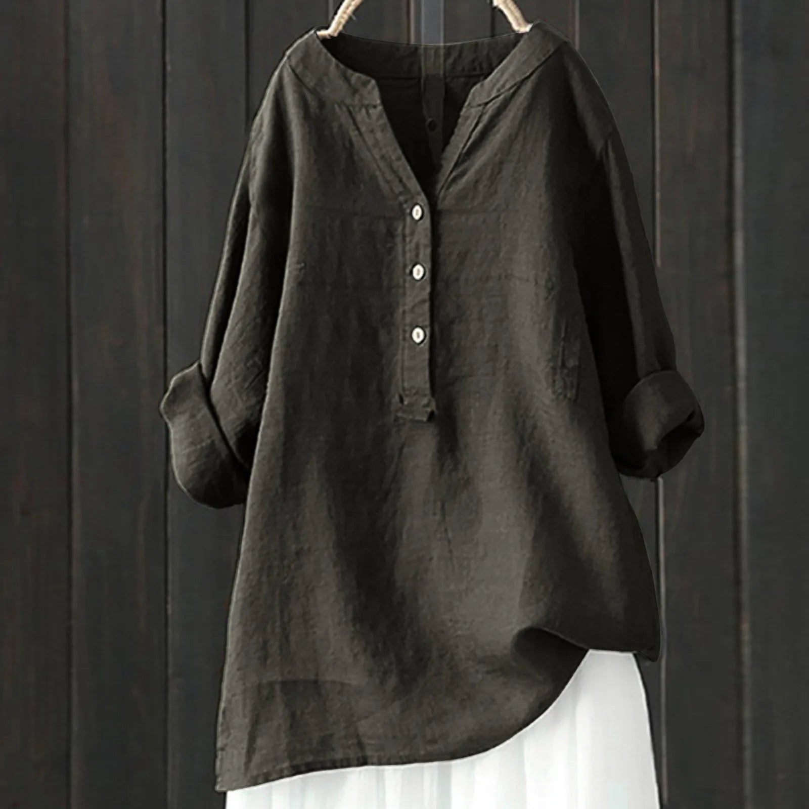 Zomerse Oversized Blouse met Vintage Flair