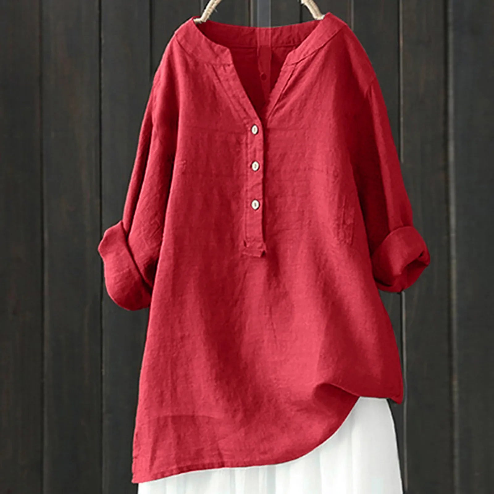 Zomerse Oversized Blouse met Vintage Flair