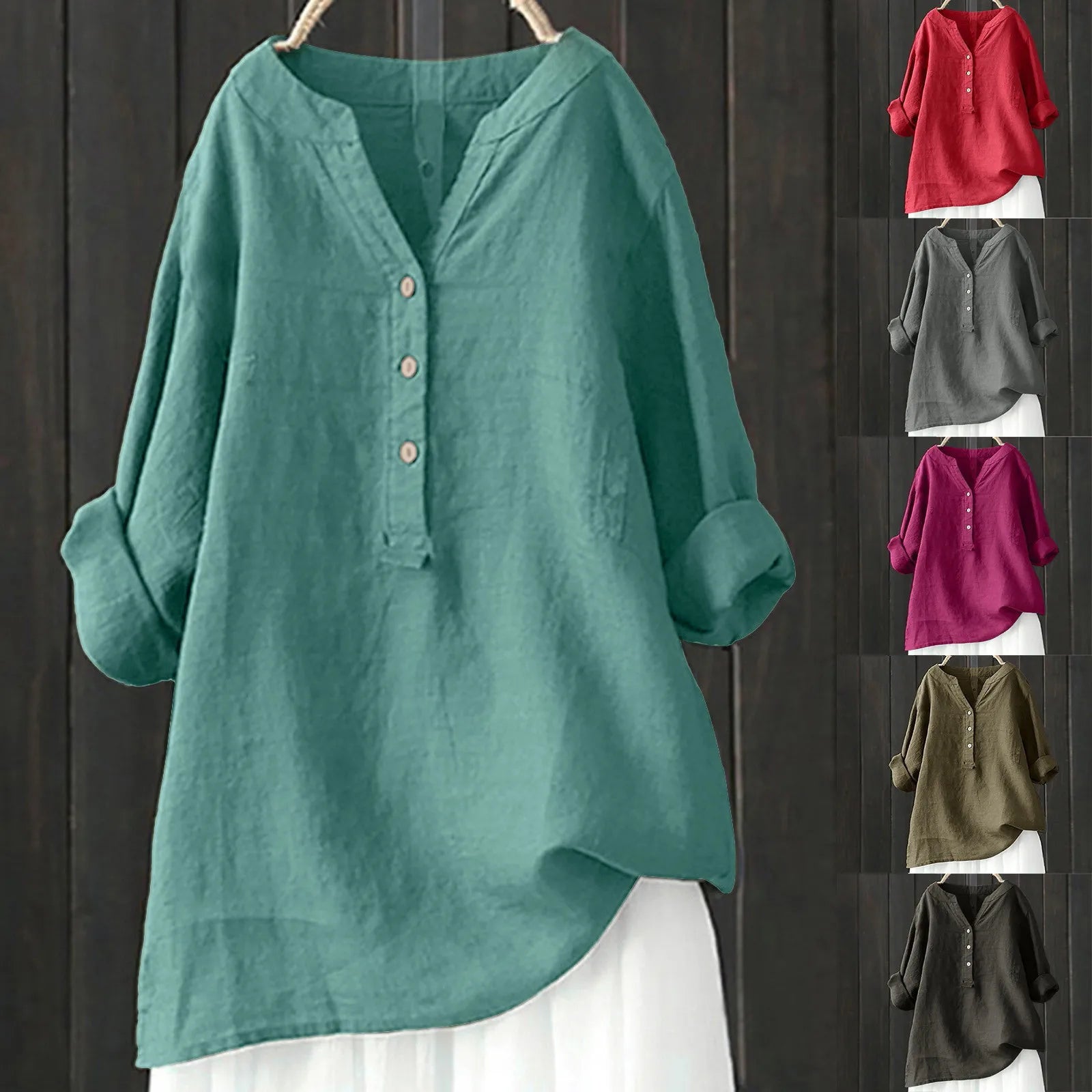 Zomerse Oversized Blouse met Vintage Flair