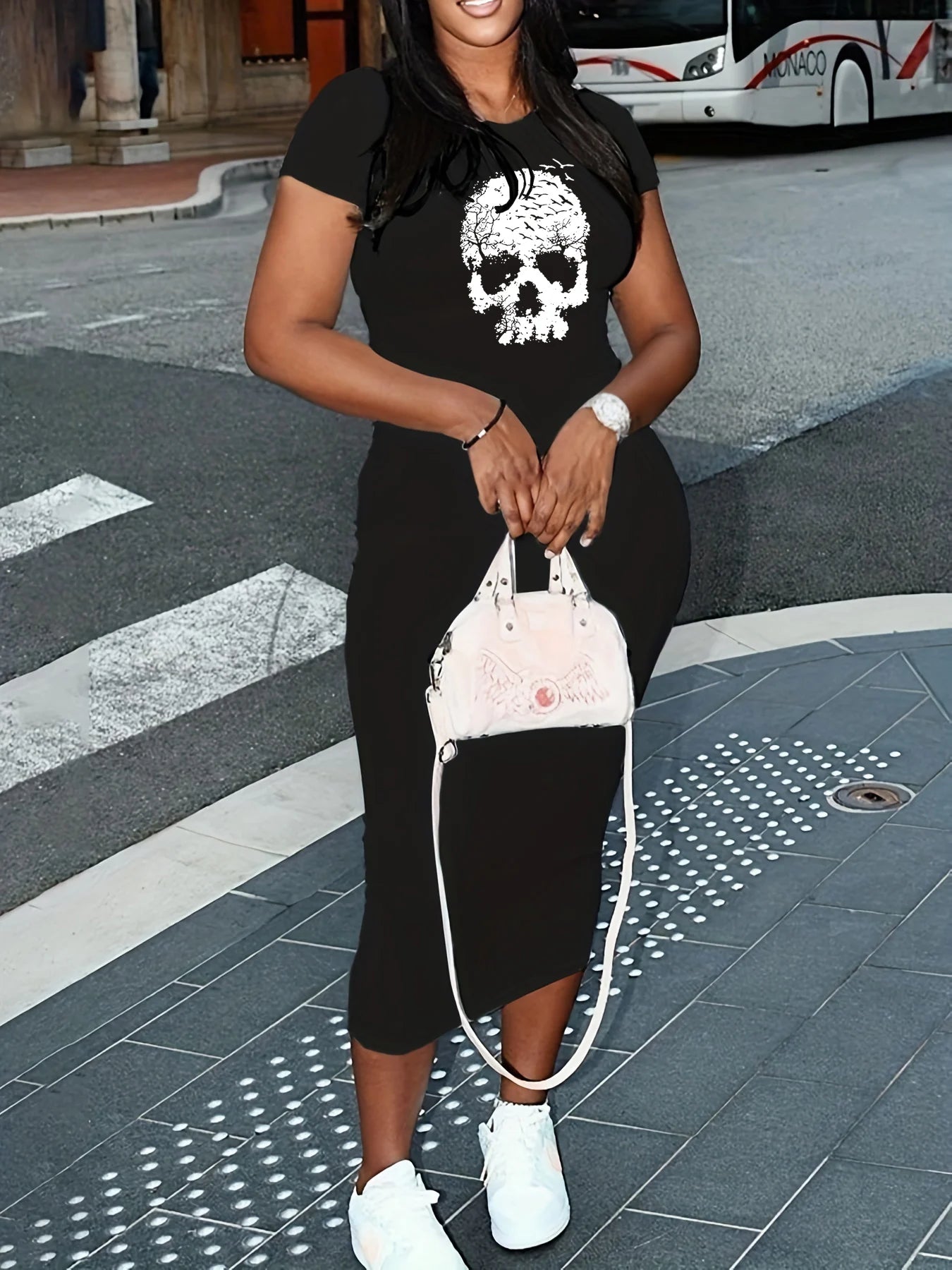 Stoere Zomerjurk met Skull Patroon