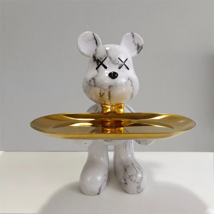Decoratieve Berenbeeld Met Functionele Tray
