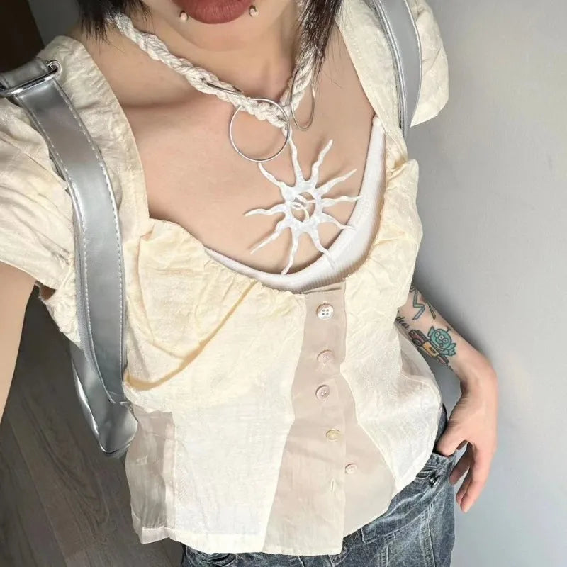 Vintage Transparante Blouse