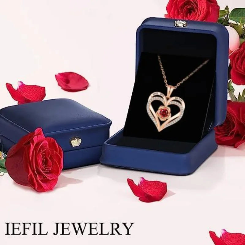 Rozenhart Hanger Robijn Ketting voor Moeders en Grootmoeders