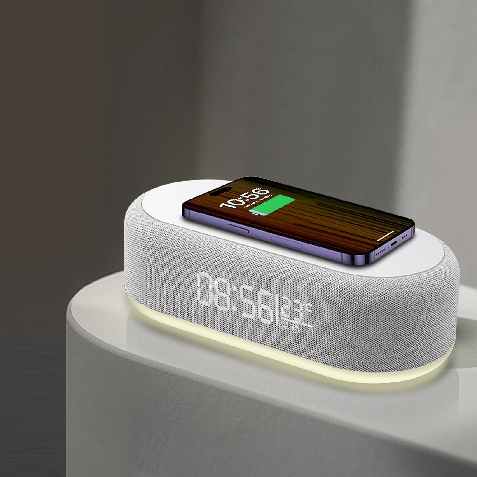 Digital Alarm Clock with Wireless Charging Function