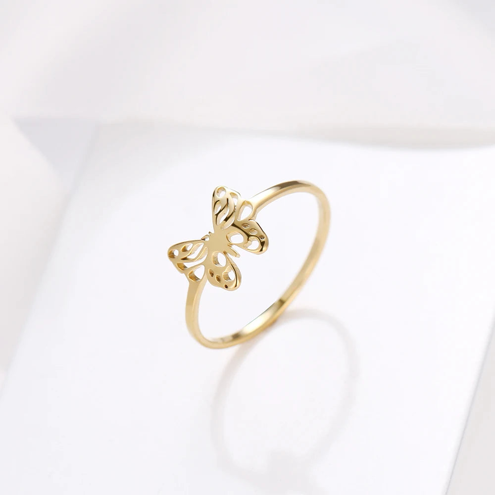 Luxe Uitsparing Vlinder Ring van Dotifi