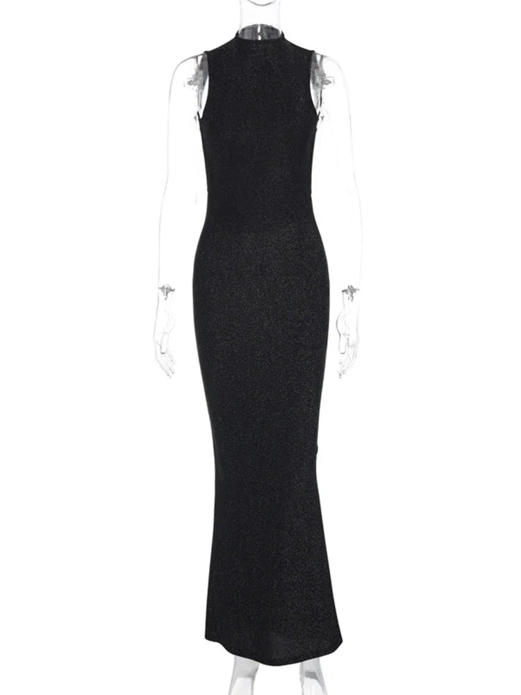 Luna Glamour Sleeveless Dress for Enchanting Evenings
