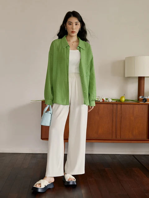 Dushu Pantalón Recto de Verano