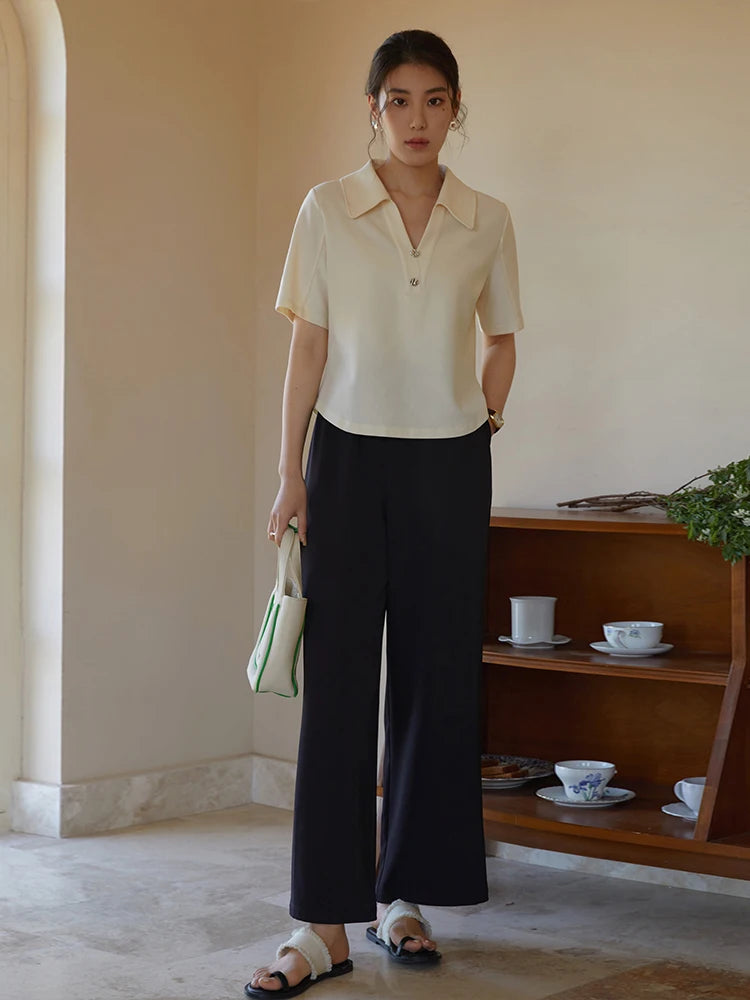 Dushu Pantalón Recto de Verano