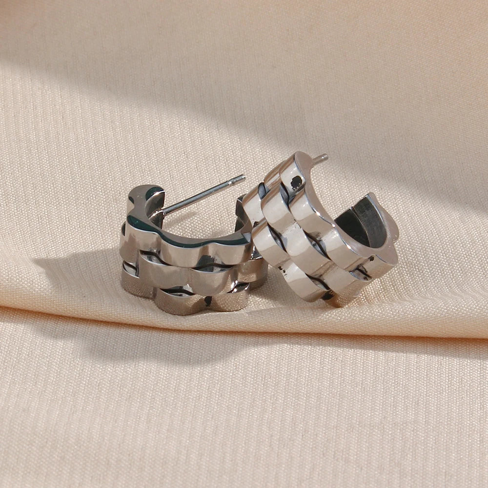 Stijlvolle E.B. Belle Cool Fashion Kleine Hoepel Oorbellen