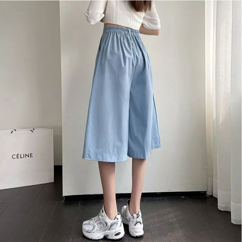 Sommer Elegante Weite Hosenbeine Hose