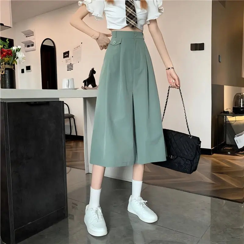Sommer Elegante Weite Hosenbeine Hose