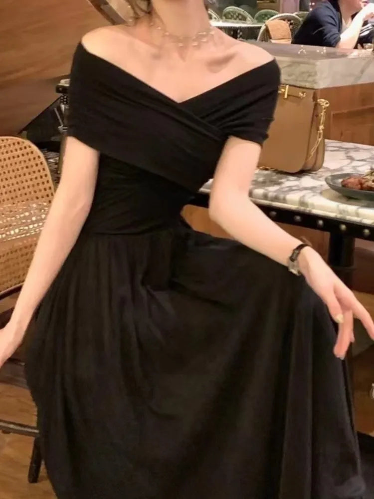 Elegante Maestro di Moda Abito a-linea Bianco per Donne