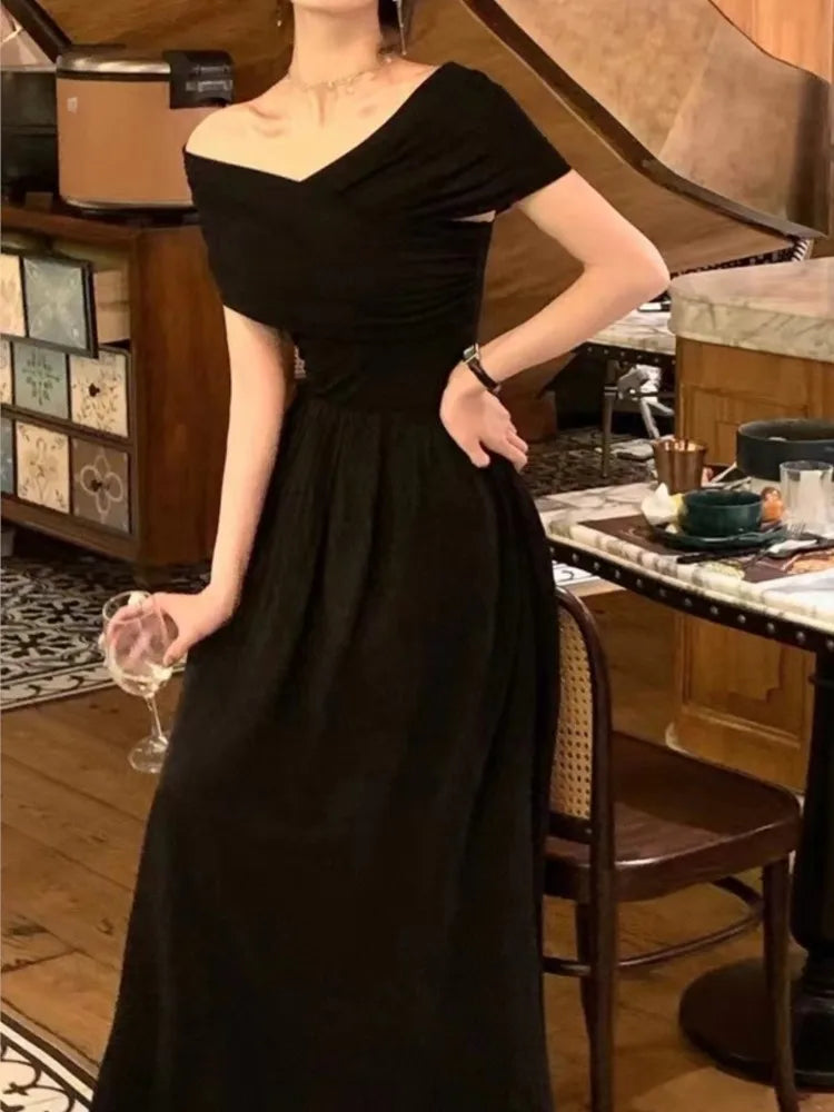 Elegante Maestro di Moda Abito a-linea Bianco per Donne