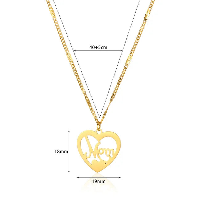 Elegant Mama Letter Necklace