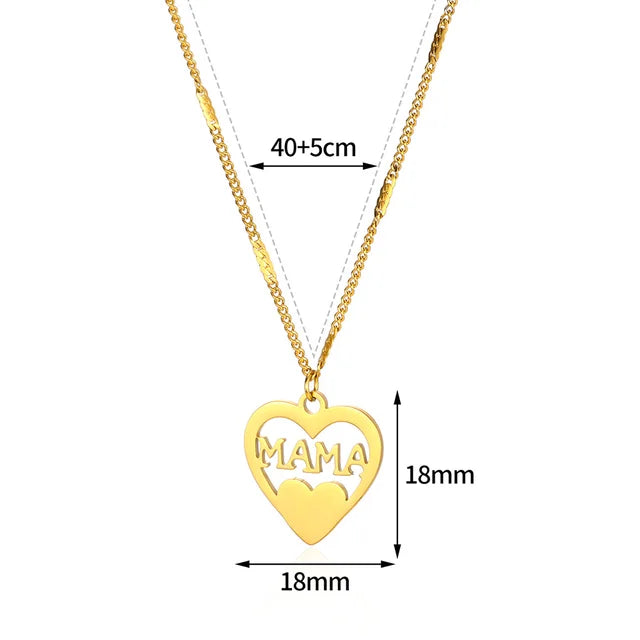 Elegant Mama Letter Necklace