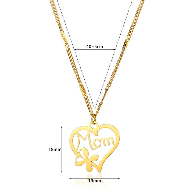 Elegant Mama Letter Necklace