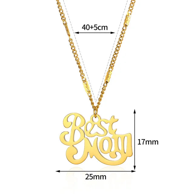 Elegant Mama Letter Necklace