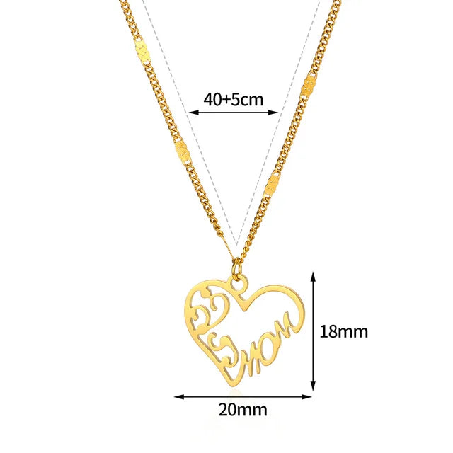 Elegant Mama Letter Necklace