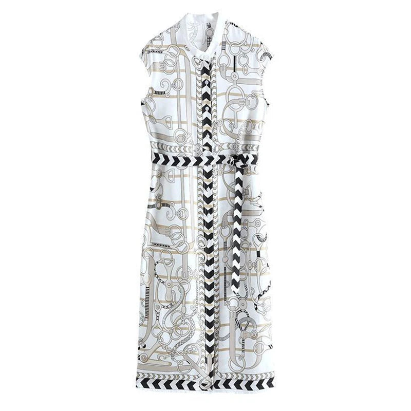 Aurora Elegant Midi Dress with Floral Print