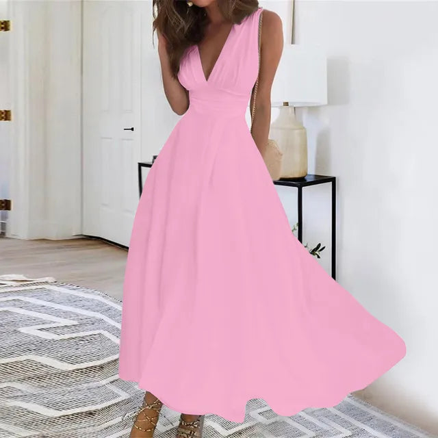 Betoverende Lange Feestjurk met Patroonprint voor Stijlvolle Vrouwen