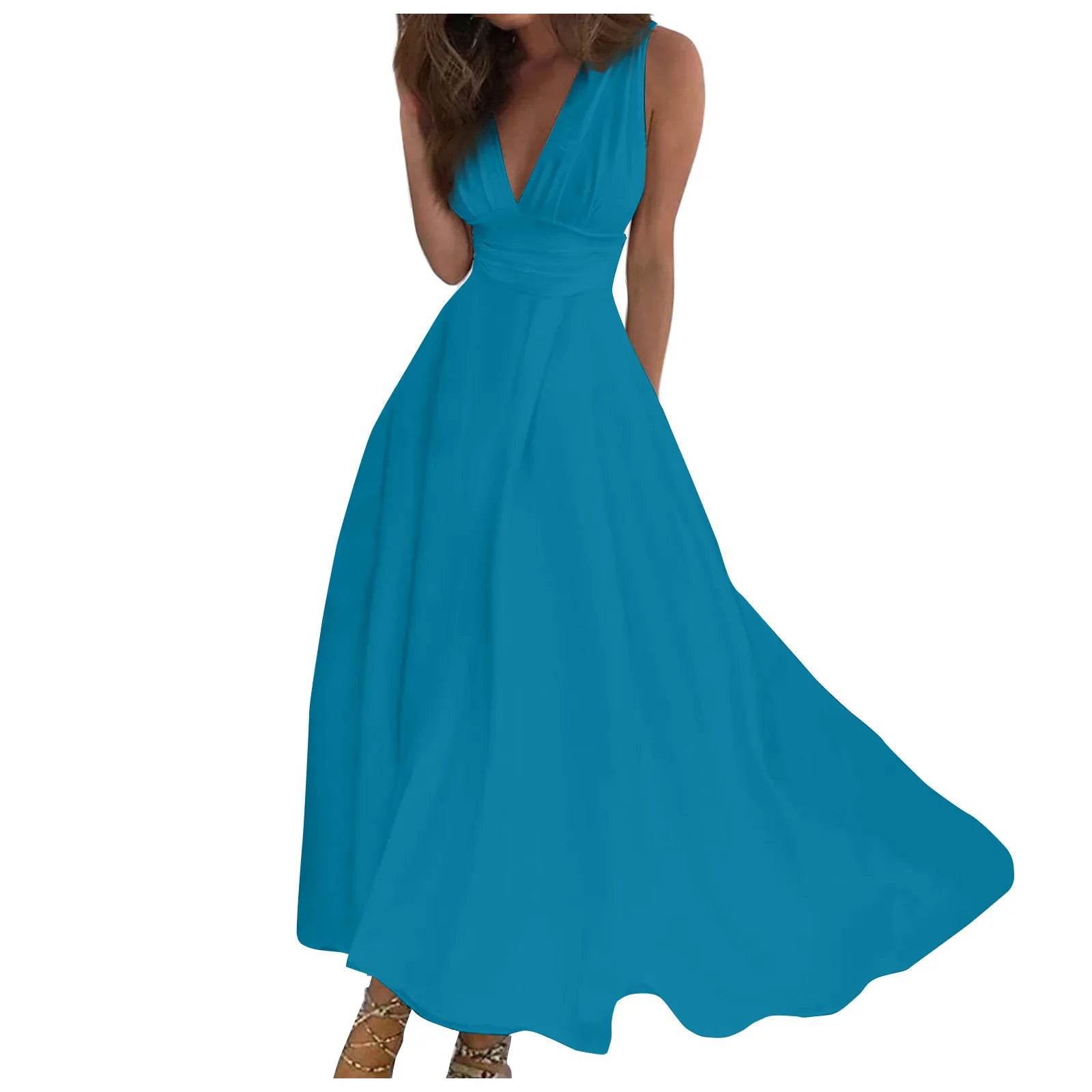 Betoverende Lange Feestjurk met Patroonprint voor Stijlvolle Vrouwen