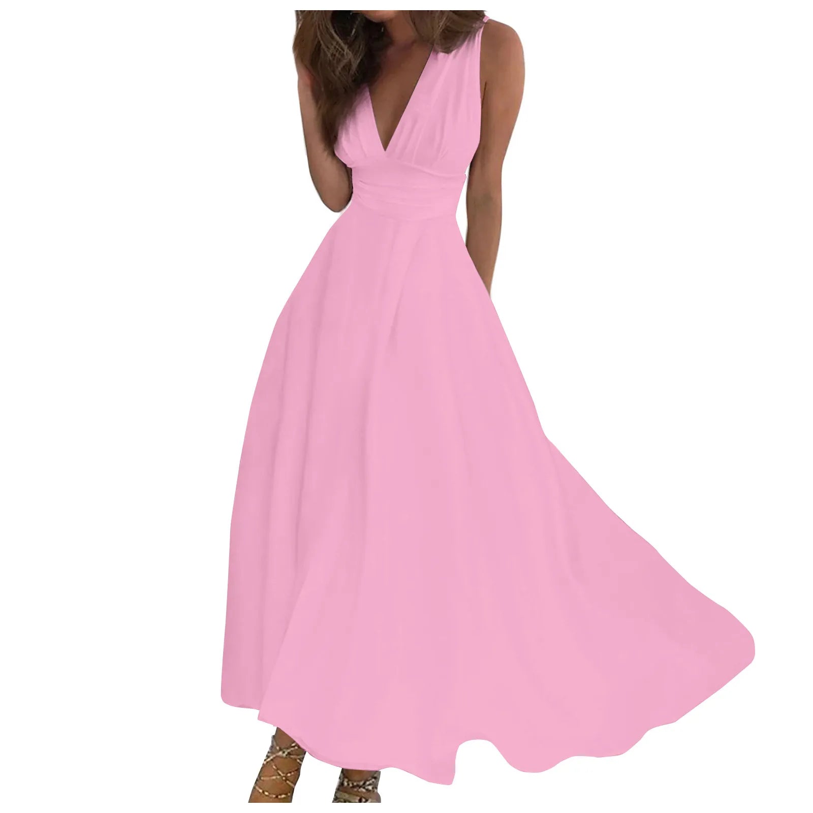 Betoverende Lange Feestjurk met Patroonprint voor Stijlvolle Vrouwen