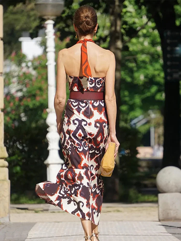 Mystical Elegant Print Maxi Dress by Aurora