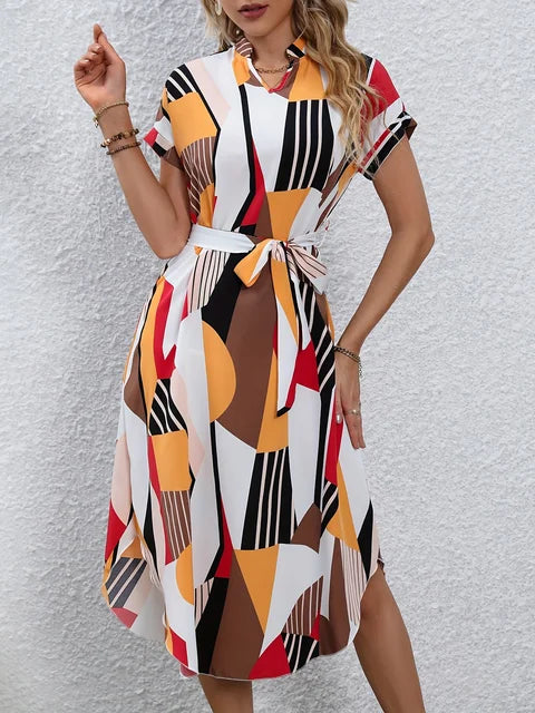 Zomerse jurk met vleermuismouwen van Bellezza Moda