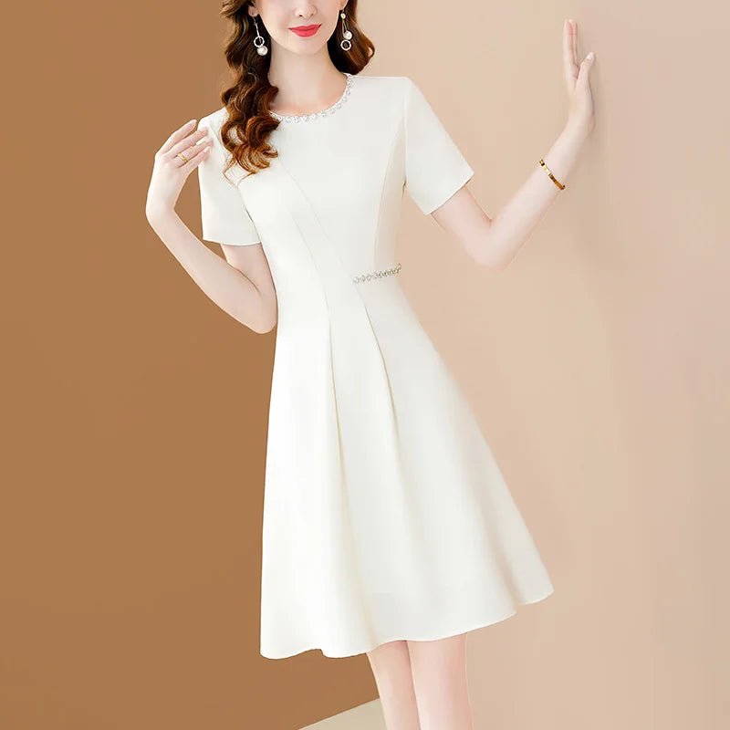 Chique Bezaaide Chiffon Jurk voor Vrouwen