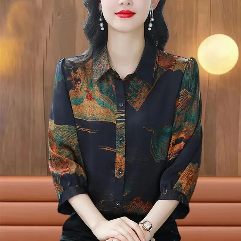 Zomerse Verleiding Wordkrafter's Chiffon Blouse voor Vrouwen