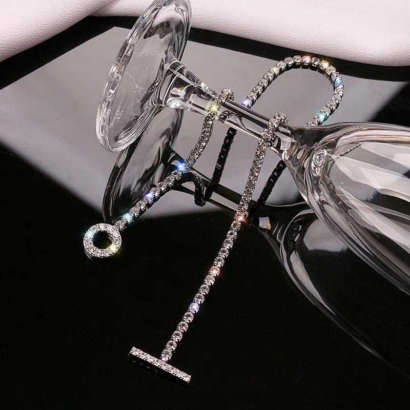 Collana a girocollo alla moda con strass per donna