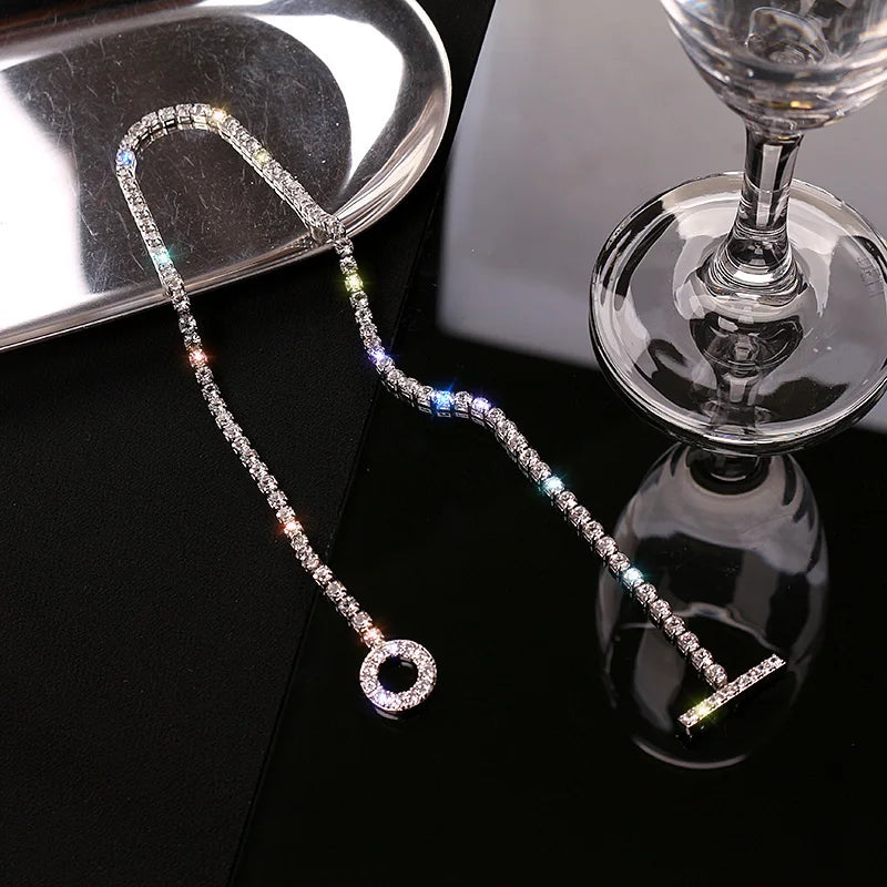 Collana a girocollo alla moda con strass per donna