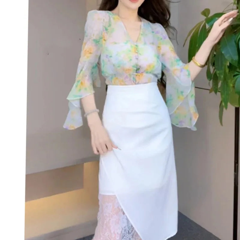 ChicAura Zomerse Betovering Damesblouse
