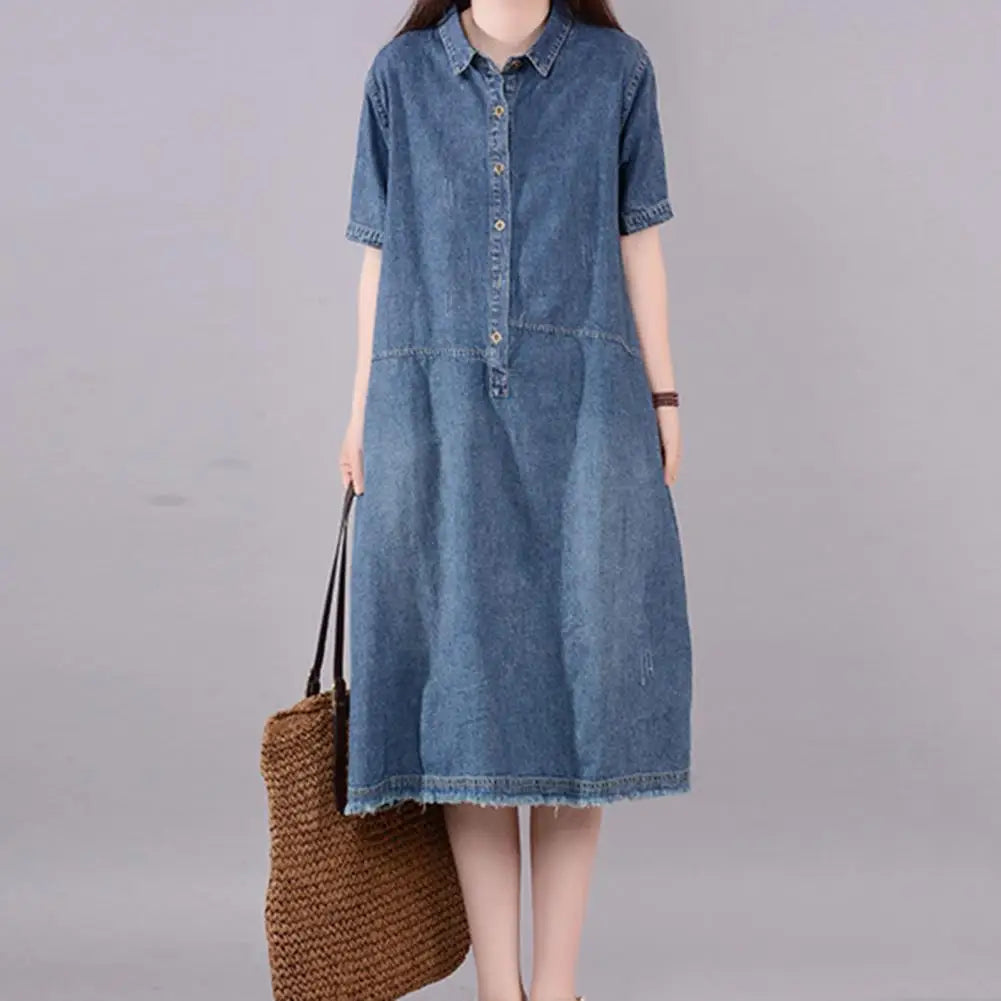 Serenity Chic Casual Losse Lange Maxi Sundress