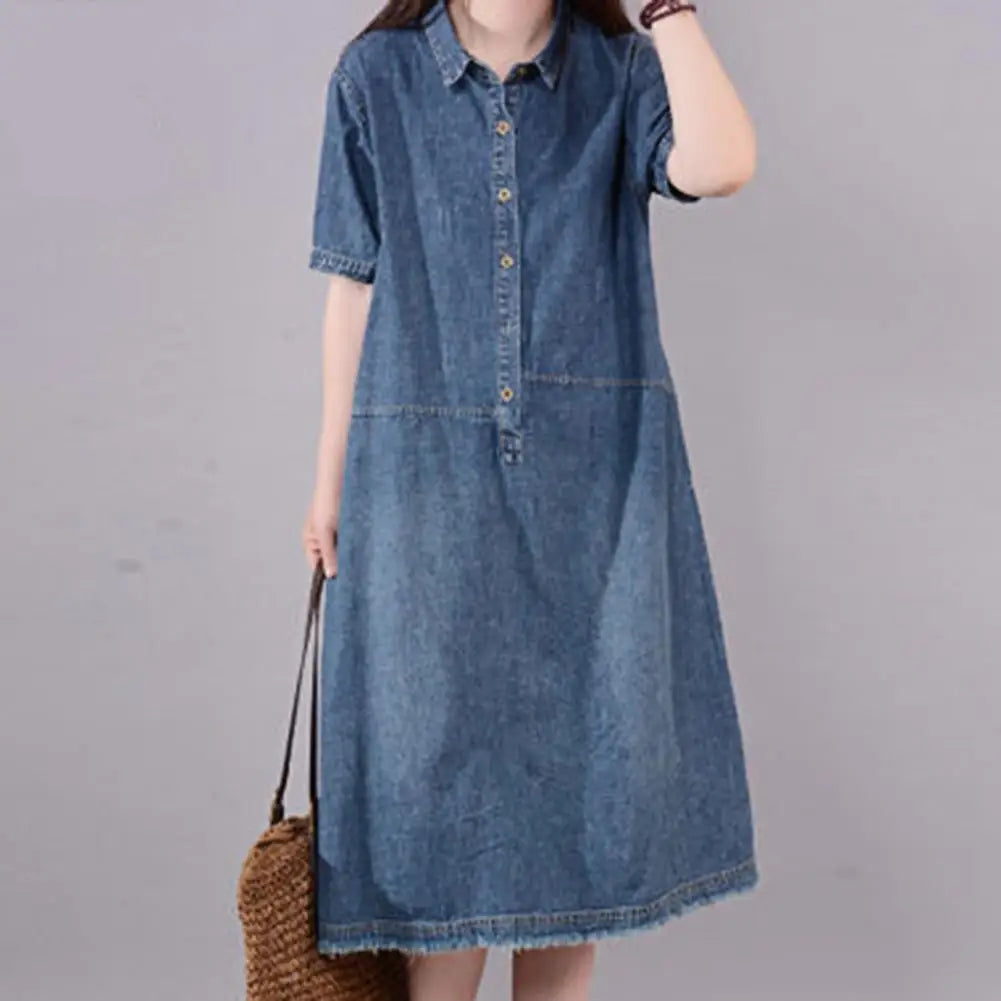 Serenity Chic Casual Losse Lange Maxi Sundress