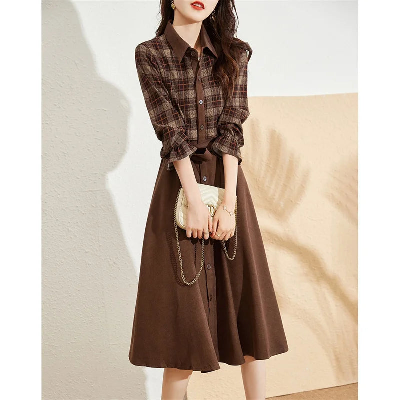 Elegante Aura Franse Niche Trenchcoat Jurk