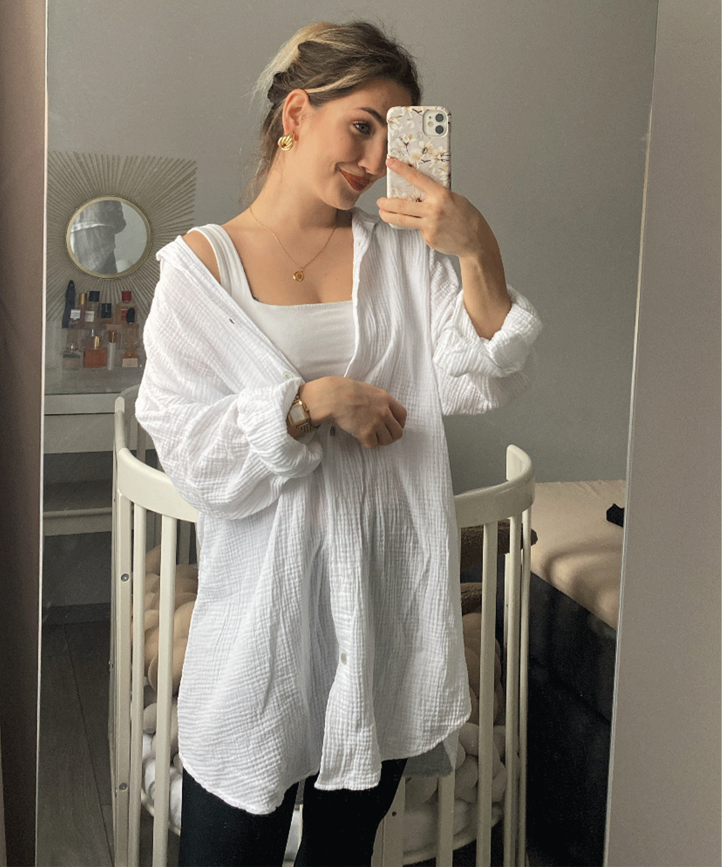 Freya | Zachte katoenen mousseline zomerblouse