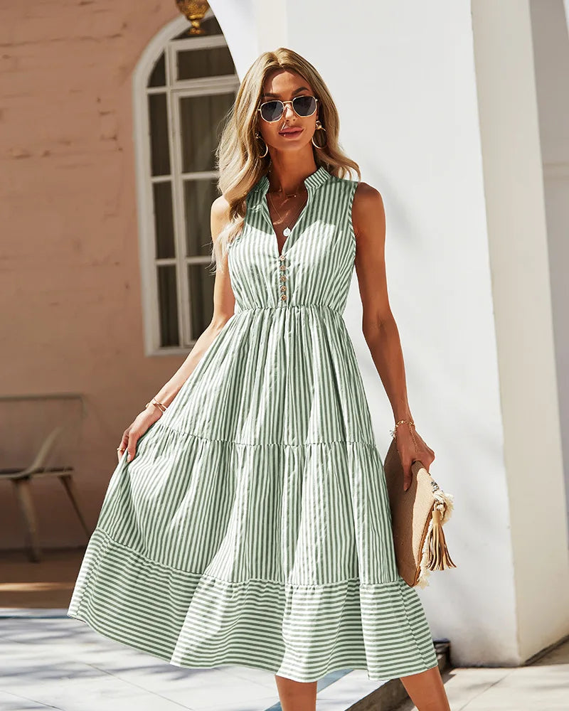 Zomerklaar gestreiftes Hemdkleid