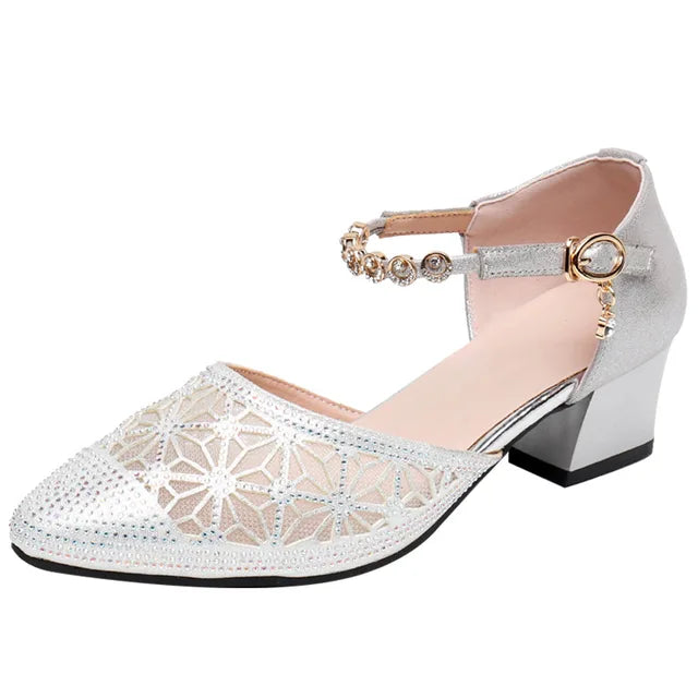 Luna Puntige Neus Sandalen met Steentjes