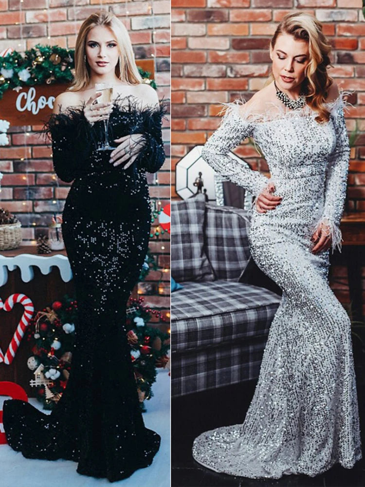 Dazzle Dames Feestjurk met Glinzende Lovertjes