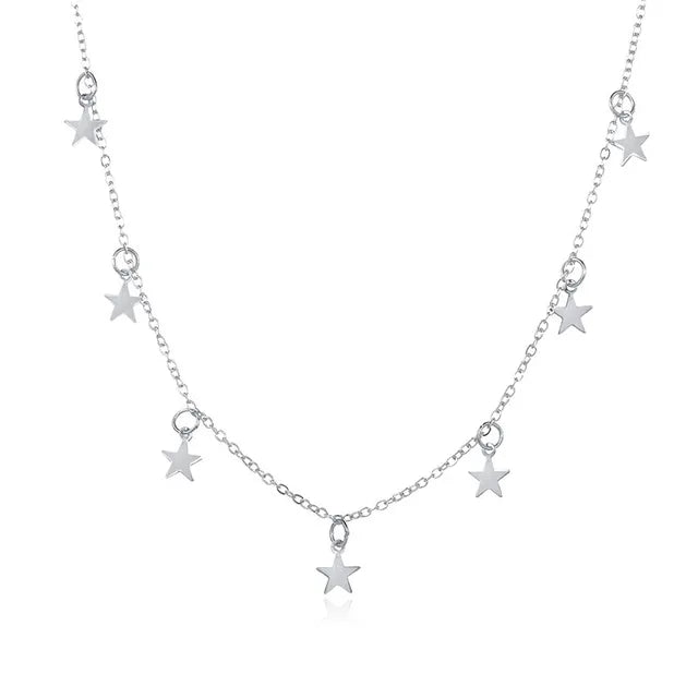 Magical Golden Star Necklace with Tassels for Enchanting Women