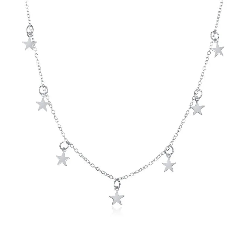 Magical Golden Star Necklace with Tassels for Enchanting Women